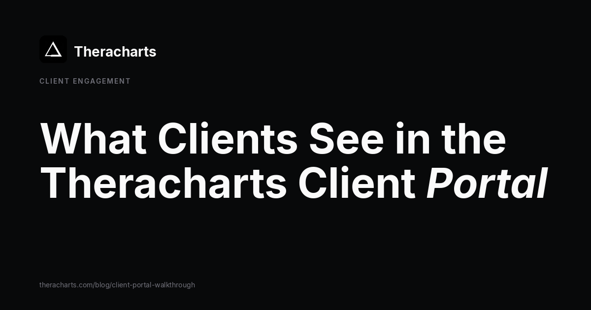What Your Clients See in the Theracharts Client Portal